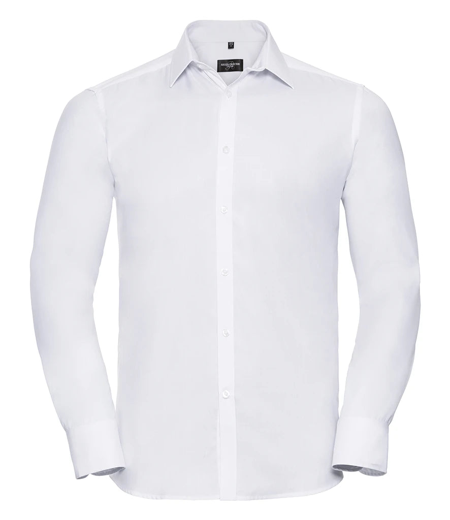 Russell Athletic Collection Long Sleeve Herringbone Shirt