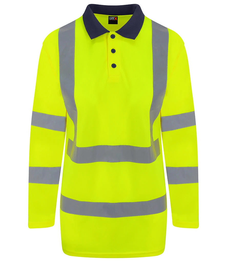 Pro RTX High Visibility Long Sleeve Polo Shirt