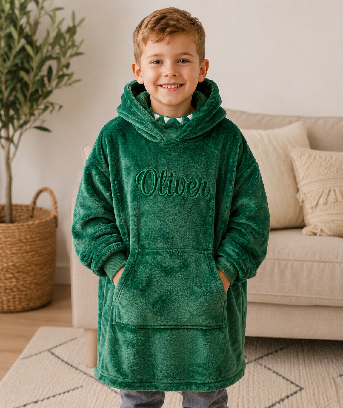 Character Cushion Hooded Blanket