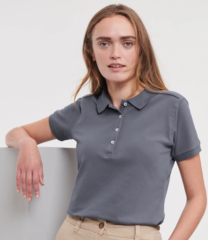 Russell Athletic Ladies Stretch Piqué Polo Shirt