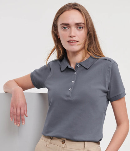 Russell Athletic Ladies Stretch Piqué Polo Shirt