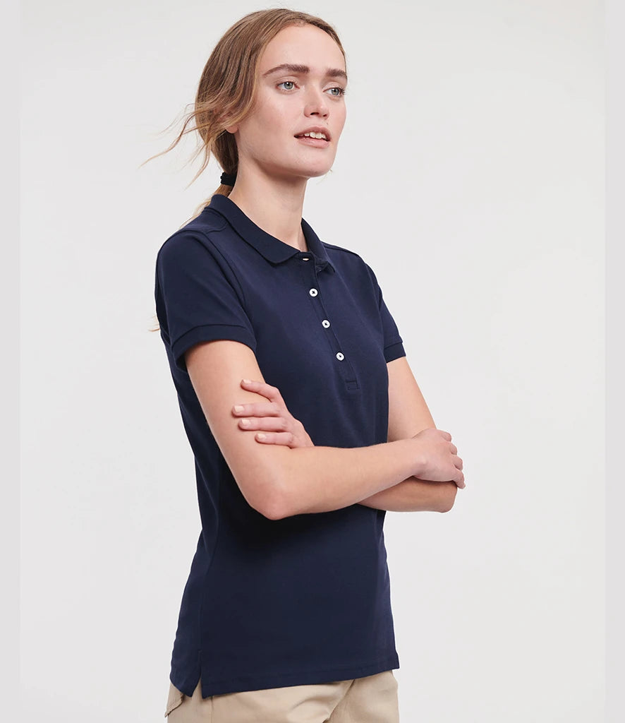 Russell Athletic Ladies Stretch Piqué Polo Shirt