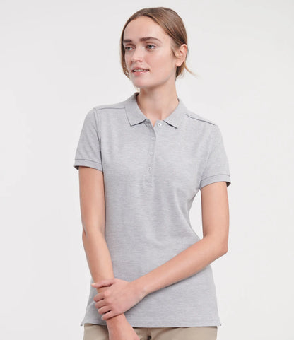Russell Athletic Ladies Stretch Piqué Polo Shirt