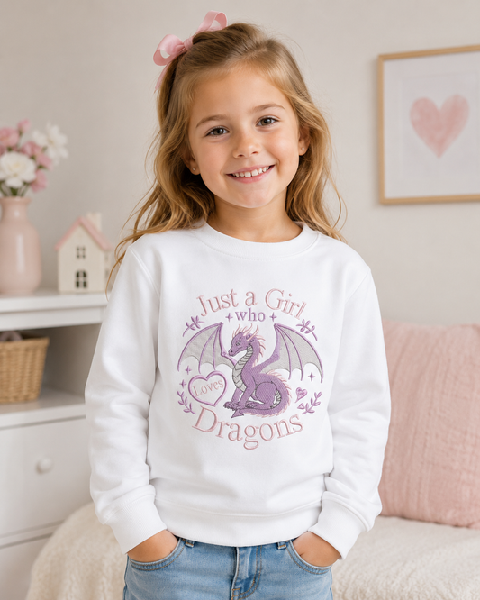 Girl Who Loves Dragons Sweatshirt