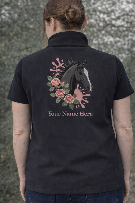 Horse And Rose Gilet