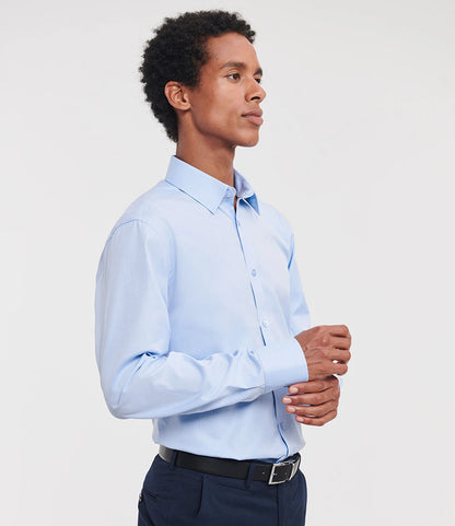 Russell Athletic Collection Long Sleeve Herringbone Shirt