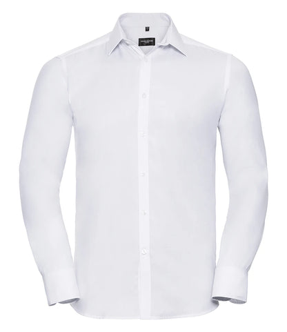 Russell Athletic Collection Long Sleeve Herringbone Shirt