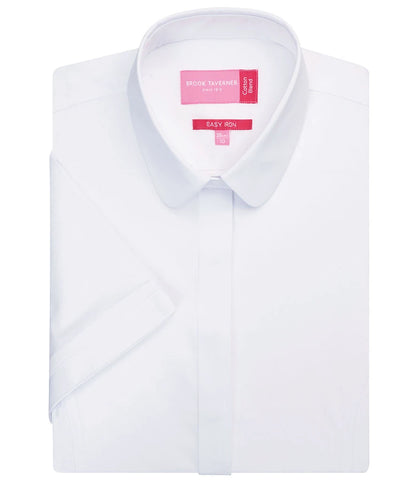 Brook Taverner Ladies Soave Short Sleeve Poplin Shirt