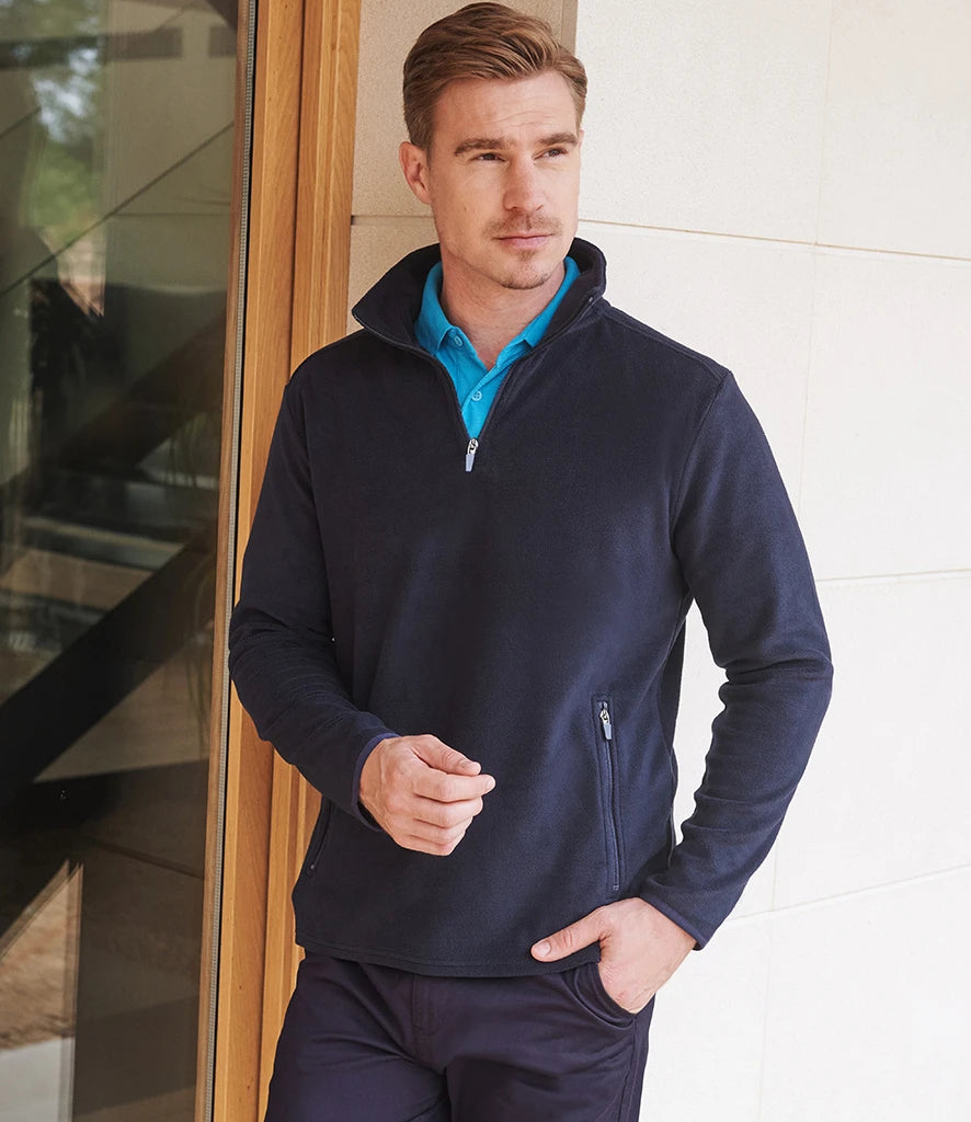 Henbury Zip Neck Micro Fleece