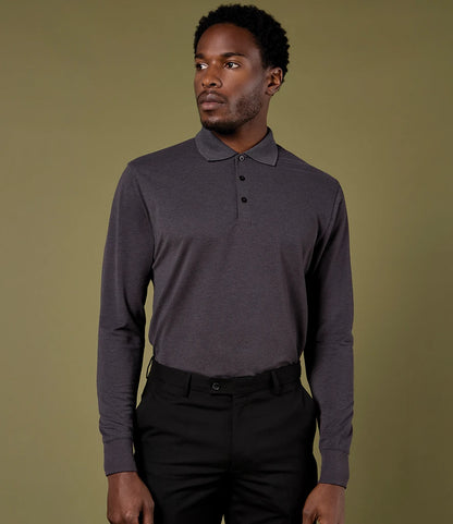 Kustom Kit Long Sleeve Poly/Cotton Piqué Polo Shirt