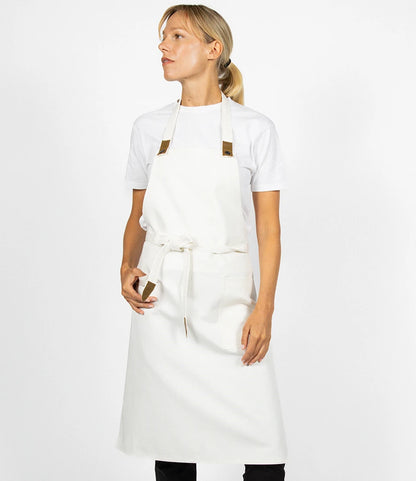 Le Chef Canvas Apron with Leather Tabs