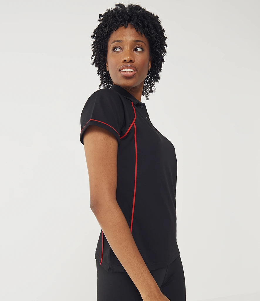 Finden + Hales Ladies Performance Piped Polo Shirt