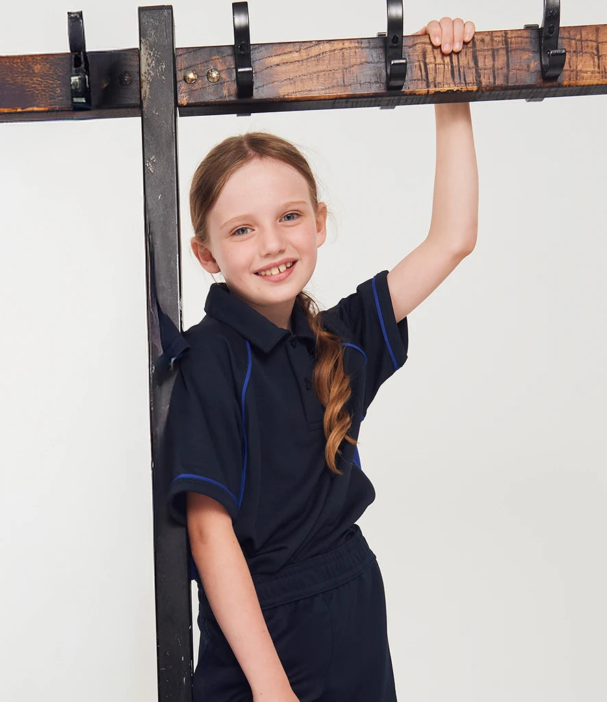 Finden + Hales Kids Performance Piped Polo Shirt