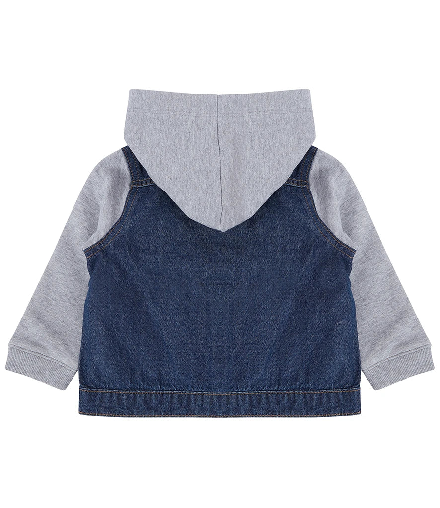 Denim Jacket With Floral Letter