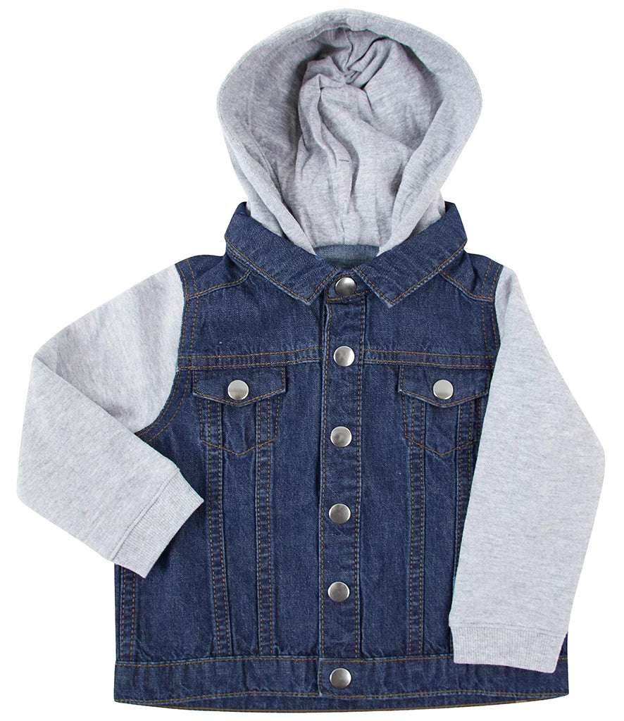 Denim Jacket With Floral Letter