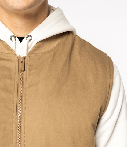 Native Spirit Unisex Twill Bodywarmer with Varsity Collar