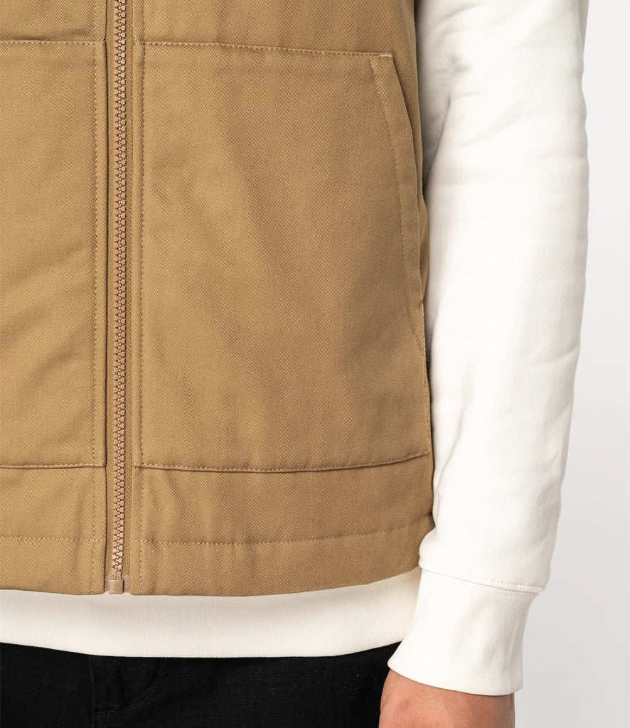 Native Spirit Unisex Twill Bodywarmer with Varsity Collar