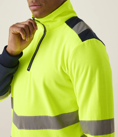 Regatta High Visibility Pro 1/4 Zip Sweatshirt
