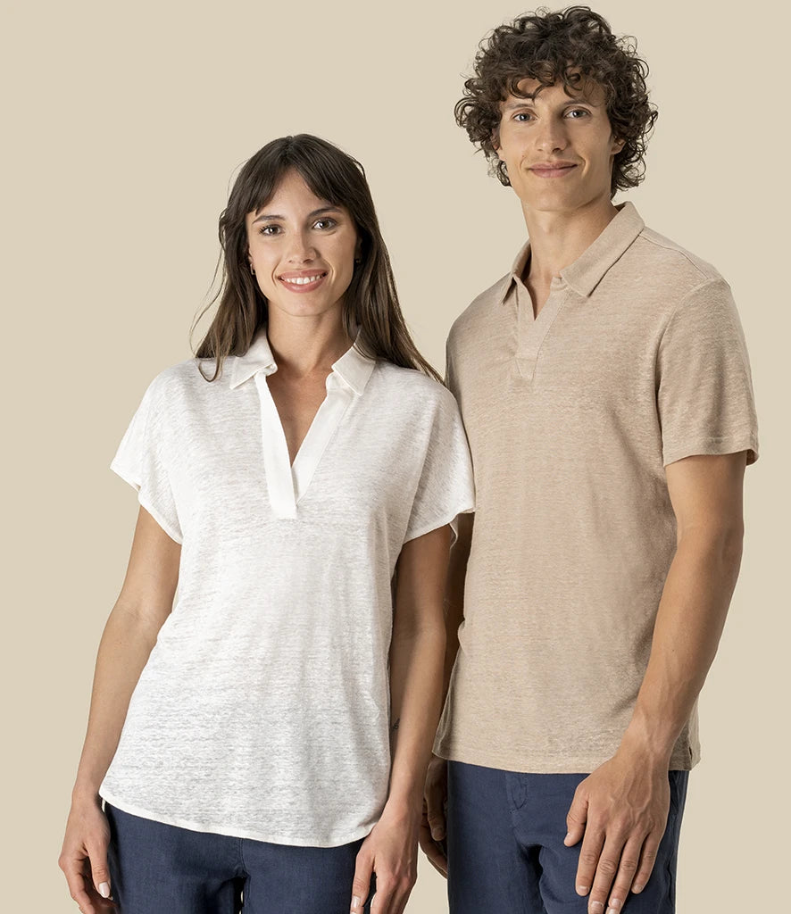 Spasso Linen Polo Shirt