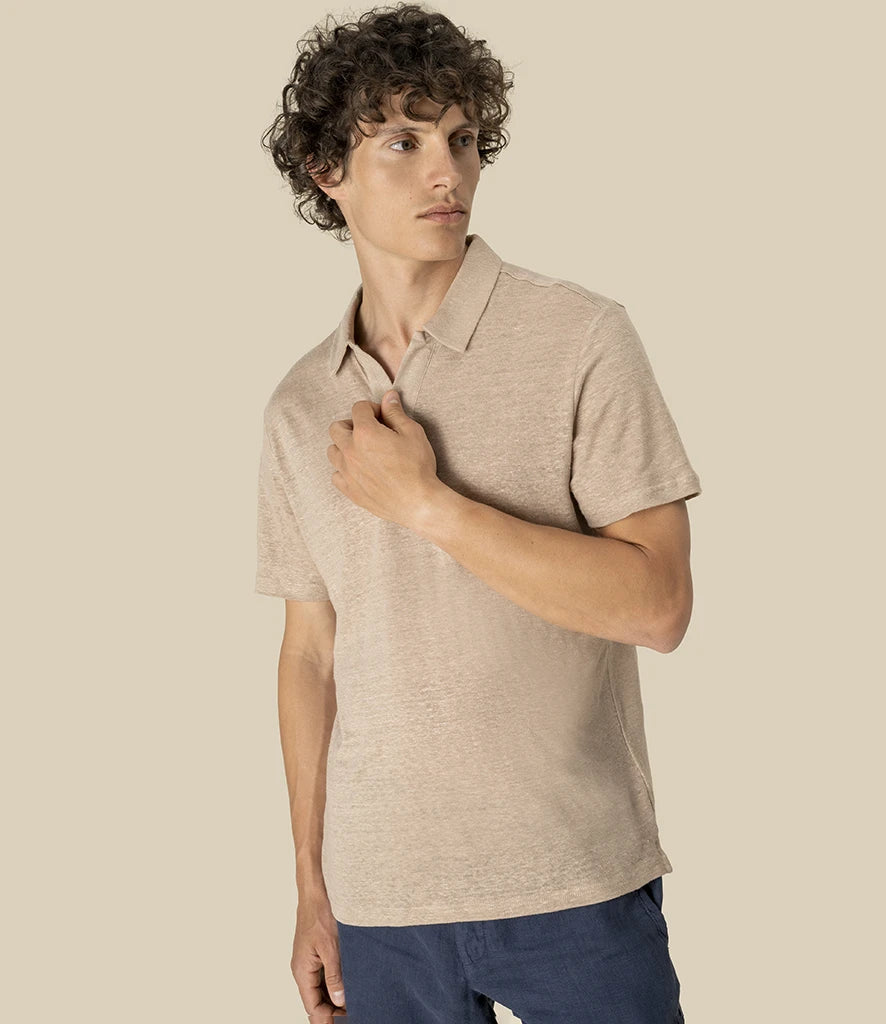 Spasso Linen Polo Shirt