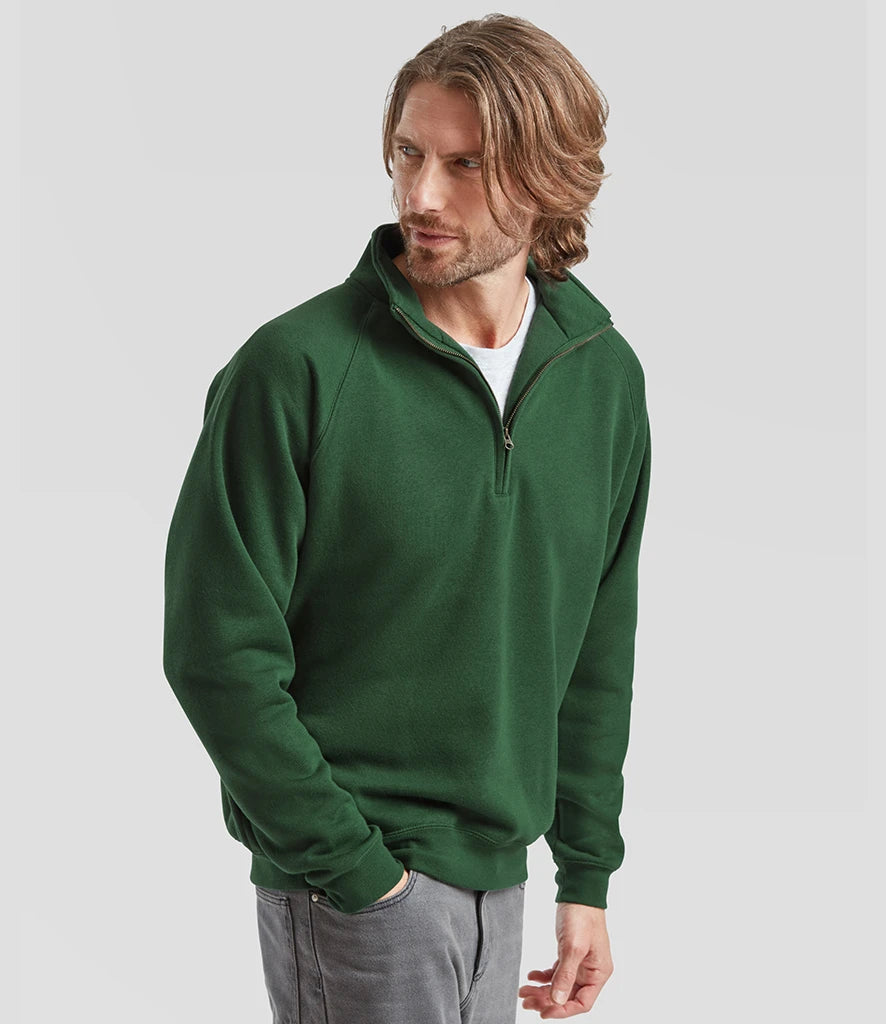 Fruit of the Loom Premium Zip Neck Sweatshirt