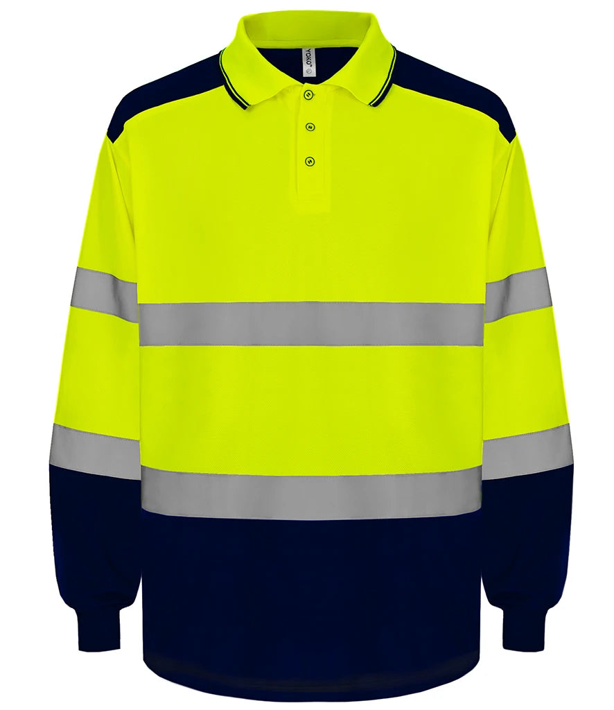Yoko Two Tone Long Sleeve Polo Shirt
