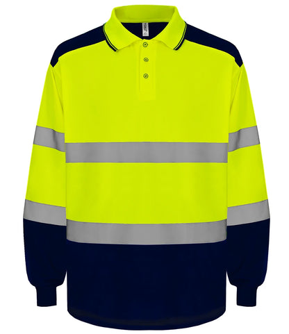 Yoko Two Tone Long Sleeve Polo Shirt