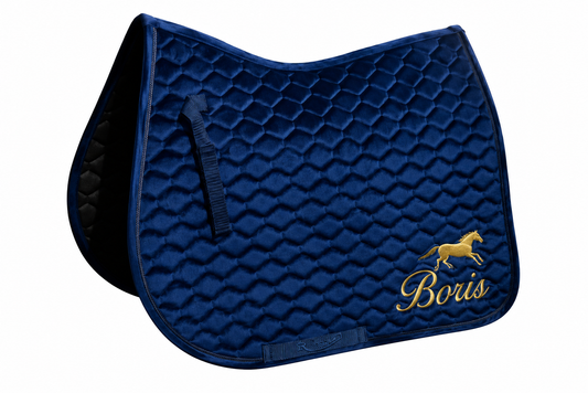 Personalised Rhinegold Velvet Saddle Pad
