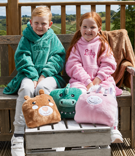 Character Cushion Hooded Blanket