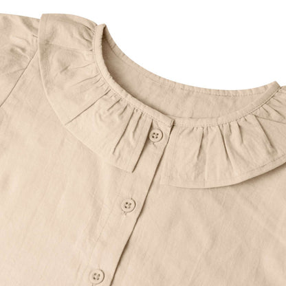Linen T-Shirt & Short Frill Set